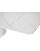 Tavolo in metallo verniciato, piano allungabile in gres porcellanato smaltato- cm 180/270x95x75h