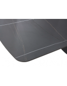 Tavolo in metallo verniciato, piano allungabile in gres porcellanato smaltato- cm 180/270x95x75h