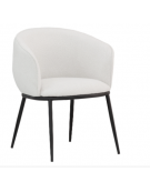 Poltroncina in metallo verniciato, scocca imbottita, rivestimento in tessuto - cm 44x46x78h