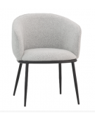 Poltroncina in metallo verniciato, scocca imbottita, rivestimento in tessuto - cm 44x46x78h