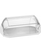 Vetrinetta da banco in polistirene a 1 piano con apertura doppio fronte - cm 40x30x18h