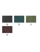 Sgabello in legno multistrato e metallo, seduta imbottita rivestita in ecopelle cm 43x40x94h