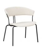 Poltroncina in metallo verniciato, scocca imbottita, rivestimento in tessuto - cm 44x46x78h