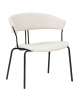 Poltroncina in metallo verniciato, scocca imbottita, rivestimento in tessuto - cm 44x46x78h