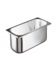 Bacinella gelato rettangolare in acciaio inox - capacità Lt. 4,1 - cm 26x16x15h