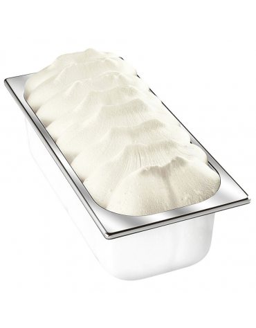 Bacinella gelato rettangolare in acciaio inox - capacità Lt. 5 - cm 36x16,5x12h