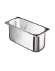 Bacinella gelato rettangolare in acciaio inox - capacità Lt. 6,5 - cm 36x16,5x15h