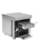 Tostapane professionale a nastro in acciaio inox con carica anteriore - Produzione oraria 675 fette - cm 50x50x40h