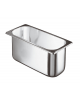 Bacinella gelato rettangolare in acciaio inox - capacità Lt. 7,5 - cm 36x16,5x17h