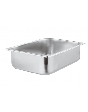 Bacinella gelato rettangolare in acciaio inox - capacità Lt. 5 - cm 36x25x8h