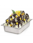 Bacinella gelato rettangolare in acciaio inox - capacità Lt. 5 - cm 36x25x8h