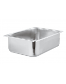 Bacinella gelato rettangolare in acciaio inox - capacità Lt. 8 - cm 36x25x12h