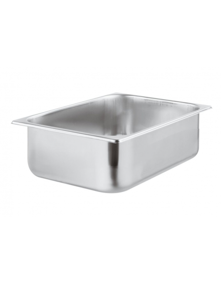 Bacinella gelato rettangolare in acciaio inox - capacità Lt. 8 - cm 36x25x12h
