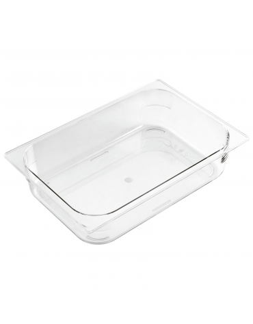 Bacinella gelato rettangolare in policarbonato trasparente - capacità Lt. 5 - cm 36x25x8h
