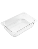 Bacinella gelato rettangolare in policarbonato trasparente - capacità Lt. 5 - cm 36x25x8h