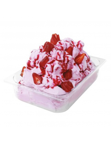 Bacinella gelato rettangolare in policarbonato trasparente - capacità Lt. 5 - cm 36x25x8h