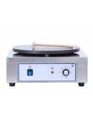 Crepiera elettrica singola in acciaio inox con piano cottura in ghisa smaltata mm Ø400 - linea economica - mm Ø400x200h