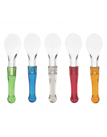 Spatola gelato in acciaio inox - colore manico bianco - lunghezza cm 27