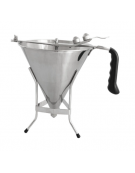 Imbuto colatore in acciaio inox con maniglia in plastica - mm Ø194×210h