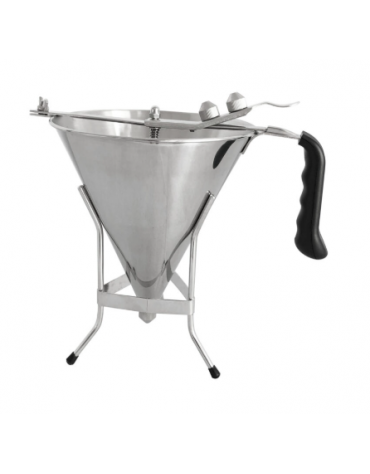 Imbuto colatore in acciaio inox con maniglia in plastica - mm Ø194×210h