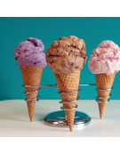 Porta coni da banco in acciaio inox - diametro cm 16,5 - altezza cm 14