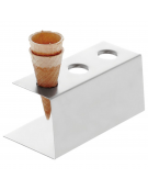 Porta coni da banco in acciaio inox - cm 20x9,5x8,5h