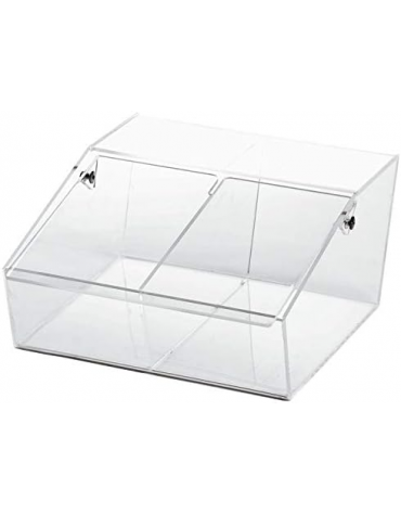 Contenitore per cialde  in PMMA trasparente - cm 22x26x12h