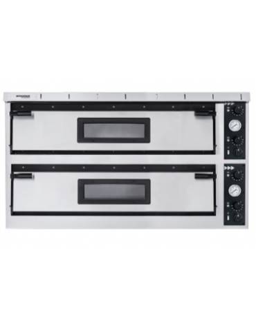 Forno elettrico per pizza  professionale 2 Camere da 9+9 pizze Ø 36 cm - N° 2 Camere da cm 108x108x14h