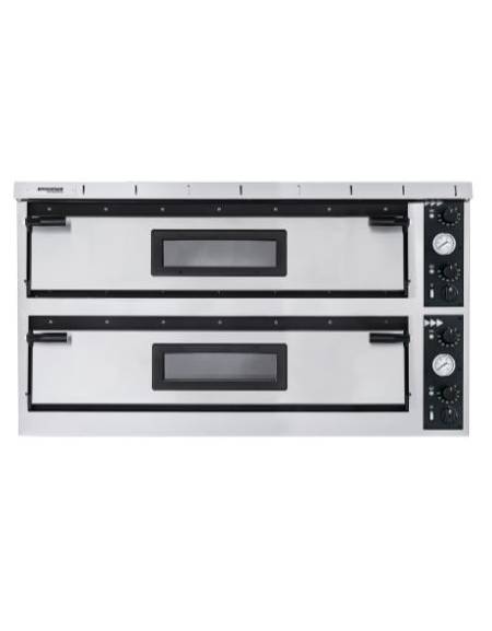 Forno elettrico per pizza  professionale 2 Camere da 9+9 pizze Ø 36 cm - N° 2 Camere da cm 108x108x14h