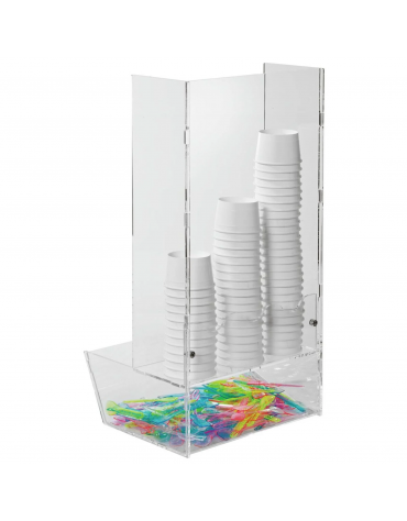 Porta palette e coppette gelato in PMMA trasparente - cm 28x25x55h