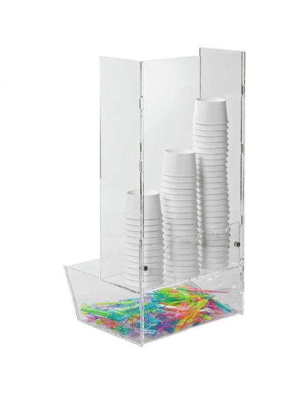 Porta palette e coppette gelato in PMMA trasparente - cm 28x25x55h