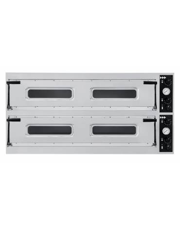 Forno elettrico professionale da 9+9 pizze Ø 36 cm oppure 5+5 teglie cm 60x40 - N° 2 Camere da cm 123x108x17,5h