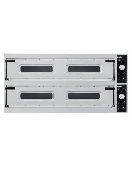 Forno elettrico professionale da 9+9 pizze Ø 36 cm oppure 5+5 teglie cm 60x40 - N° 2 Camere da cm 123x108x17,5h