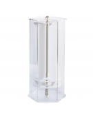 Porta coni girevole in PMMA trasparente - 5 sezioni - diametro cm 25 - altezza cm 50