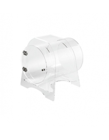 Porta coni orizzontale in PMMA con porta e divisorio estraibile  - diametro cm 30  - cm 42x37x40,5h