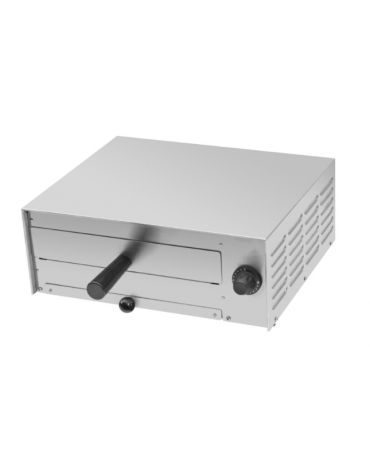 Forno pizza elettrico in acciaio inox con griglia adatta per 1 pizza da Ø 300mm - dimensioni camera mm 335x325x57h