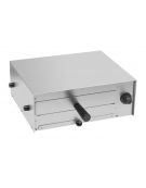 Forno pizza elettrico in acciaio inox con griglia adatta per 1 pizza da Ø 300mm - dimensioni camera mm 335x325x57h