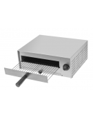 Forno pizza elettrico in acciaio inox con griglia adatta per 1 pizza da Ø 300mm - dimensioni camera mm 335x325x57h
