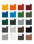 Set con libreria in acciaio zincato e verniciato, pareti in lamiera forata, tetto in policarbonato, seduta in legno di pino