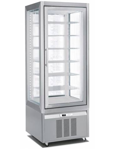 Vetrina refrigerata verticale per pasticceria - Refrigerazione ventilata -2°/+15°C - n° 5 ripiani grigliati - cm 70x65x190H - Cl