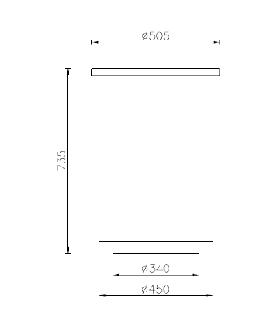 Cestone per la raccolta differenziata diviso in due settori, in acciaio zincato e verniciato - Capacita' Lt 60 - cm Ø50,5x73,5h