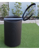 Cestone per la raccolta differenziata diviso in 2 settori, in acciaio zincato e verniciato, con copricoperchio - Capacita' Lt 60