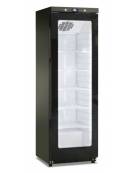 Armadio Vetrina in colore nero con porta a vetro senza cornice -Refrigerazione statica con agitatore +2°/+10°C-cm 60x62,5x186h