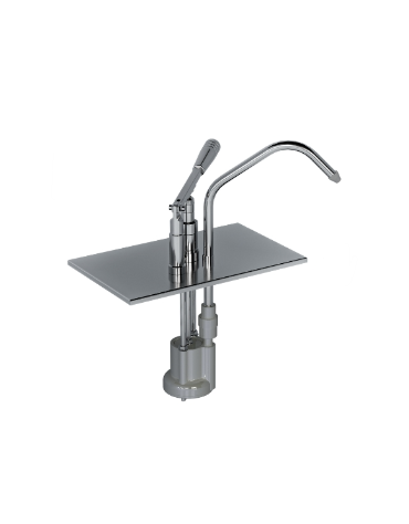 Coperchio con dispenser professionale in acciaio 304, compatibilità contenitore GN1/4 - Capacità erogazione ml 15 per erogazione