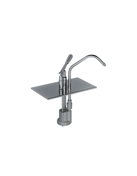 Coperchio con dispenser professionale in acciaio 304, compatibilità contenitore GN1/4 - Capacità erogazione ml 15 per erogazione