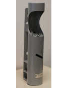 Spegnisigarette a palo, realizzato in acciaio zincato e verniciato - cm Ø8x40,3h