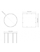 Gazebo in acciaio zincato e verniciato, copertura in policarbonato - cm 400x400x300h