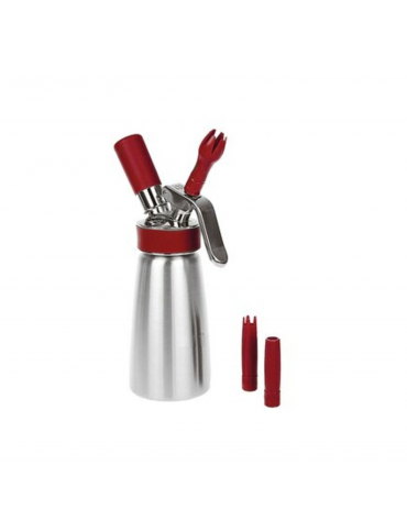 Sifone panna montata in acciaio inox con guarnizione in silicone resistente al calore - capacità lt. 0,25