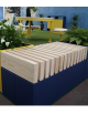 Seduta rettangolare in legno di pino, struttura in acciaio zincato e verniciato - cm 90,5x45x45h