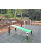 Stazione fitness realizzata in acciaio zincato e verniciato - Attrezzo per il rafforzamento muscolare - cm 422,5x231,7x249,5h